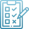 Mask group (3) Checklist icon with pencil and checkmarks.